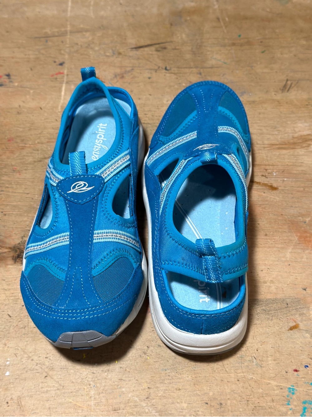 Easy Spirit Turquoise Slip-On Water Shoes 8.5 womenโs walking Sandels